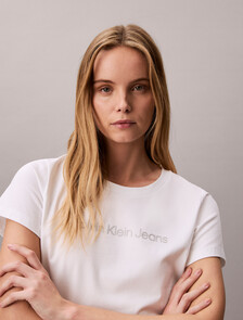 Institutional Slim Tee, Brilliant White, hi-res