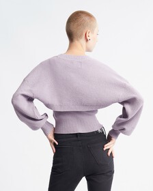 Feminine 2 In 1 Knit Cardigan, LAVENDER AURA, hi-res