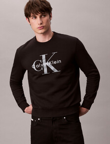 Monogram Sweatshirt, Black, hi-res