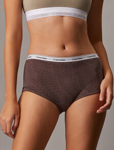 Modern Logo Hipster Panty, SHUFFLED LOGO_SMALL_PLUM TRUFFLE, hi-res