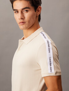 Contrast Logo Polo, Eggshell, hi-res