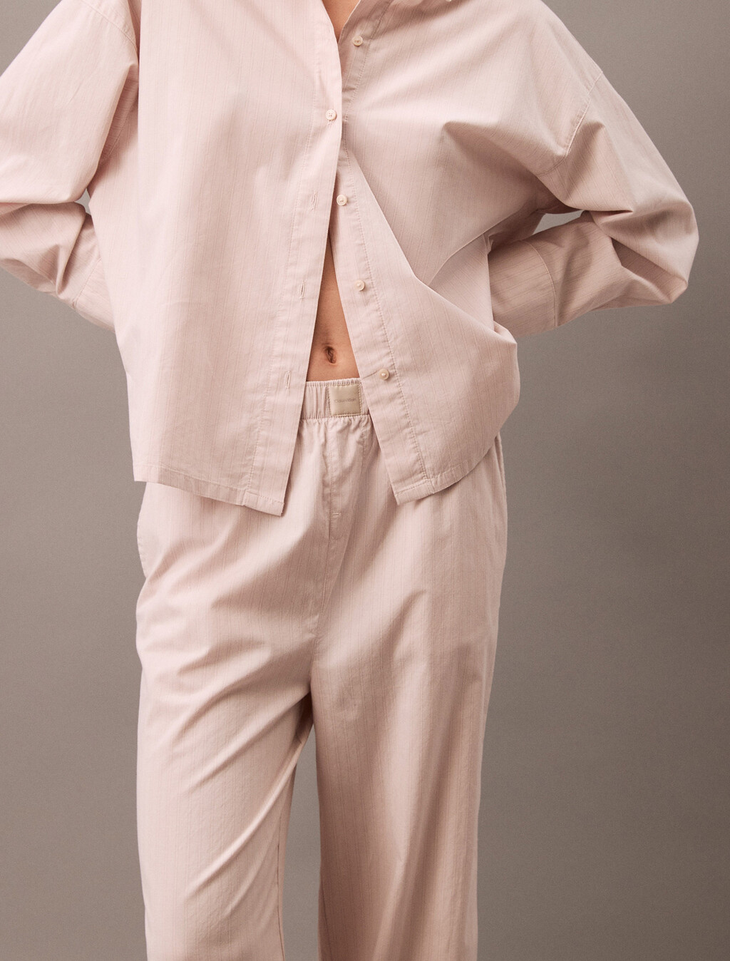 Cotton Poplin Regular Shirt, 17744 STEADY STRIPE+GRAY MORN, hi-res
