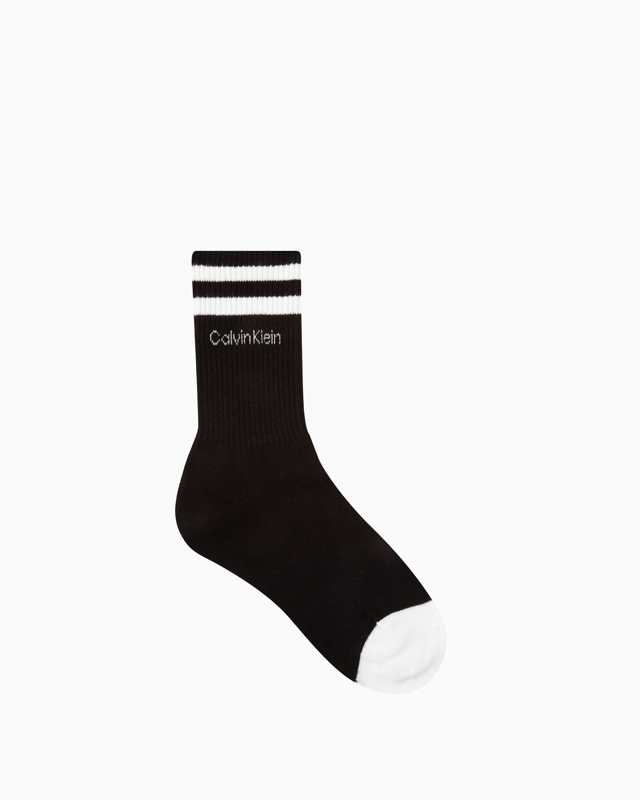 Women s 1 Pack Rib Crew Socks black Calvin Klein Malaysia