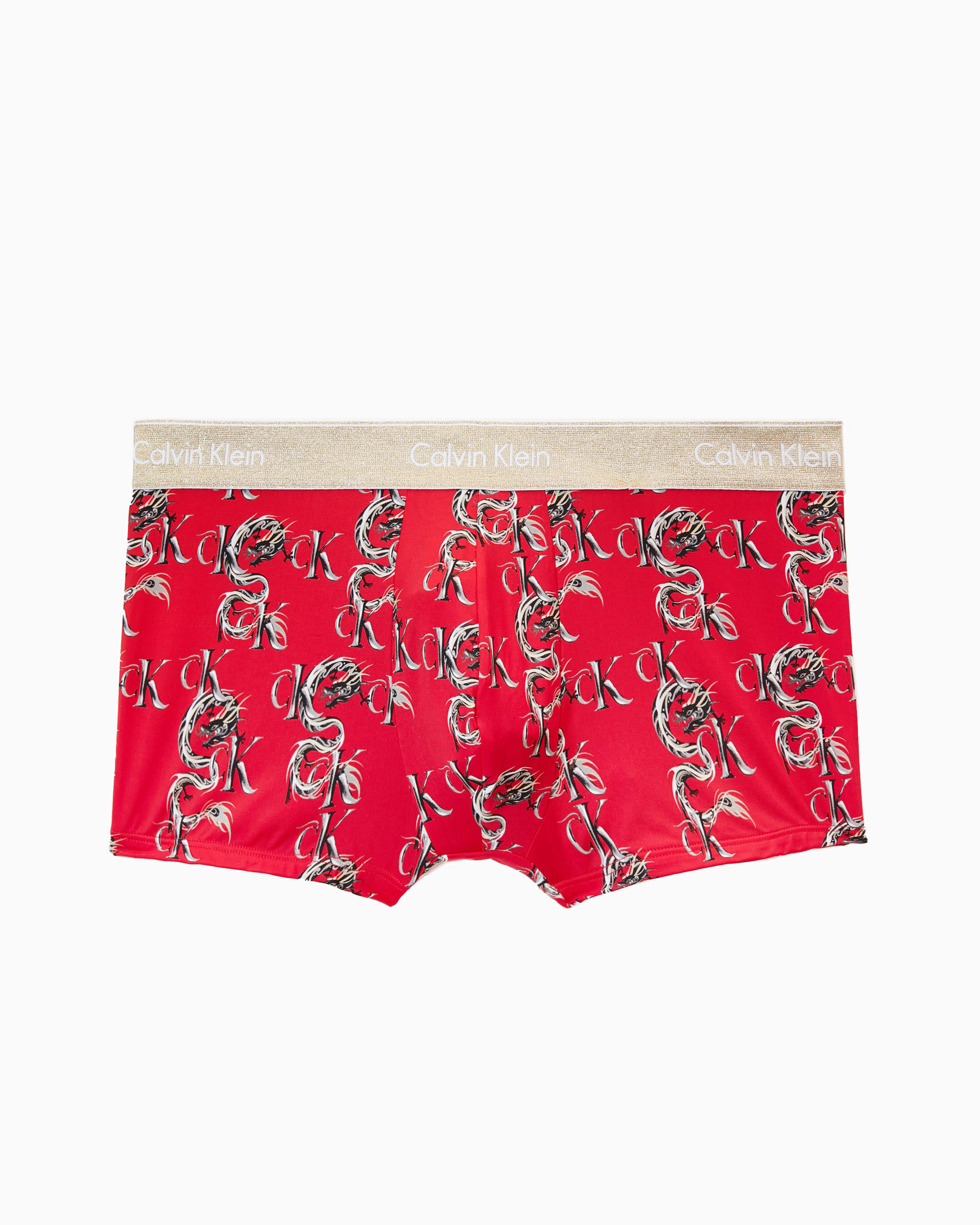 Year of the Dragon Monogram Trunks, red